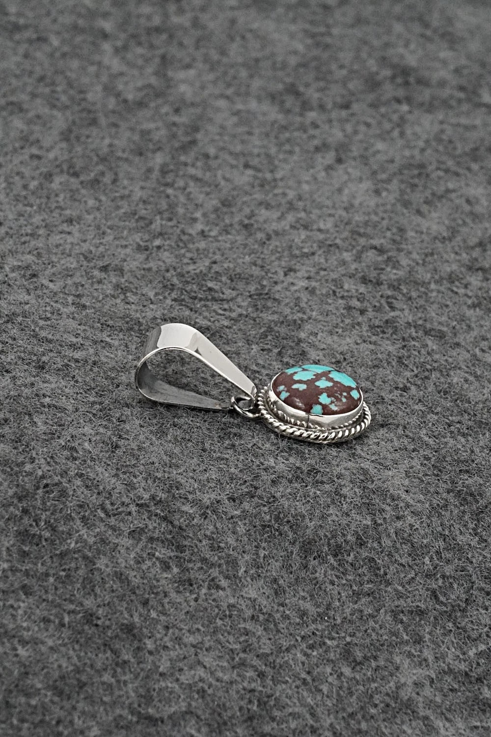 Turquoise & Sterling Silver Pendant - Eugene Gruber