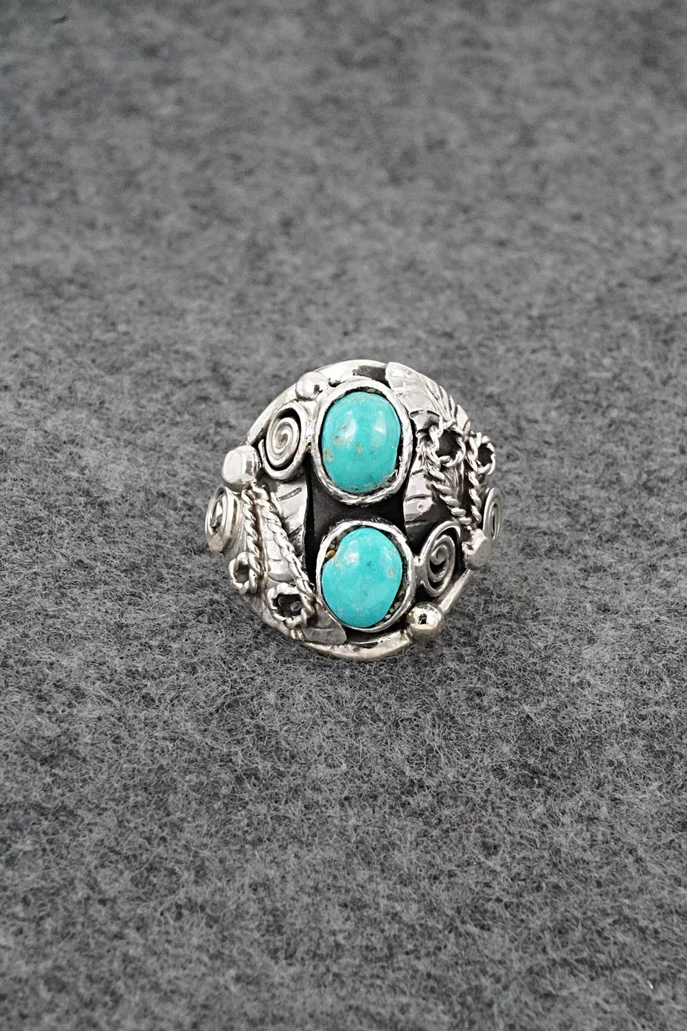 Turquoise & Sterling Silver Ring - Lauren Brown - Size 11