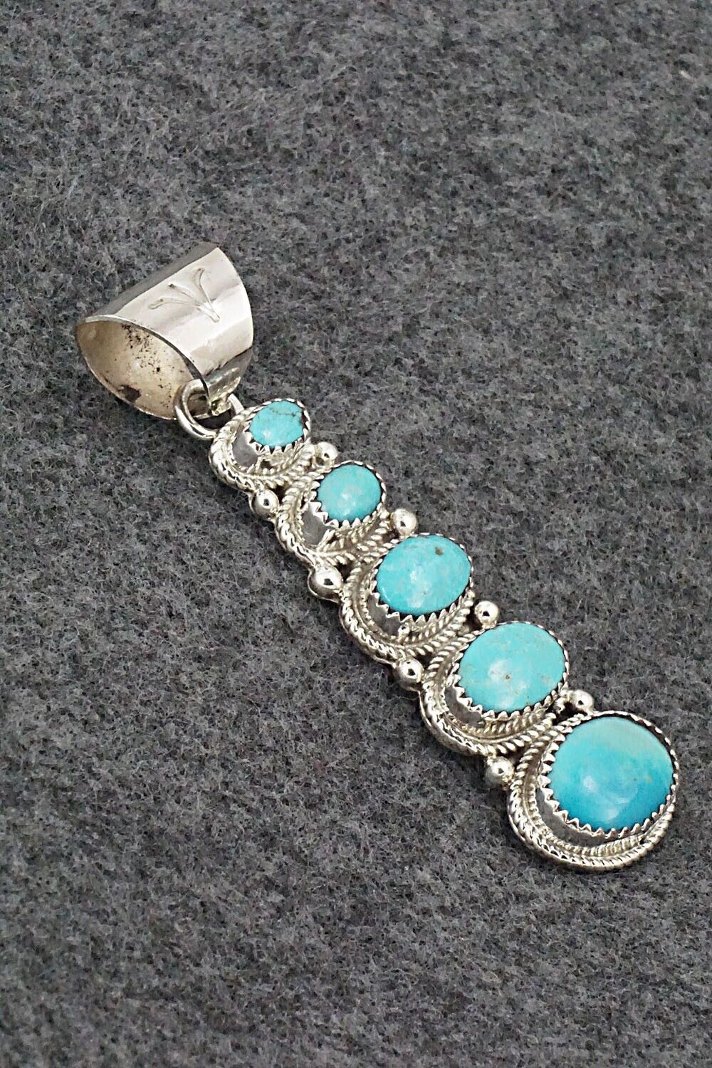 Turquoise & Sterling Silver Pendant - Ernest Hawthorne