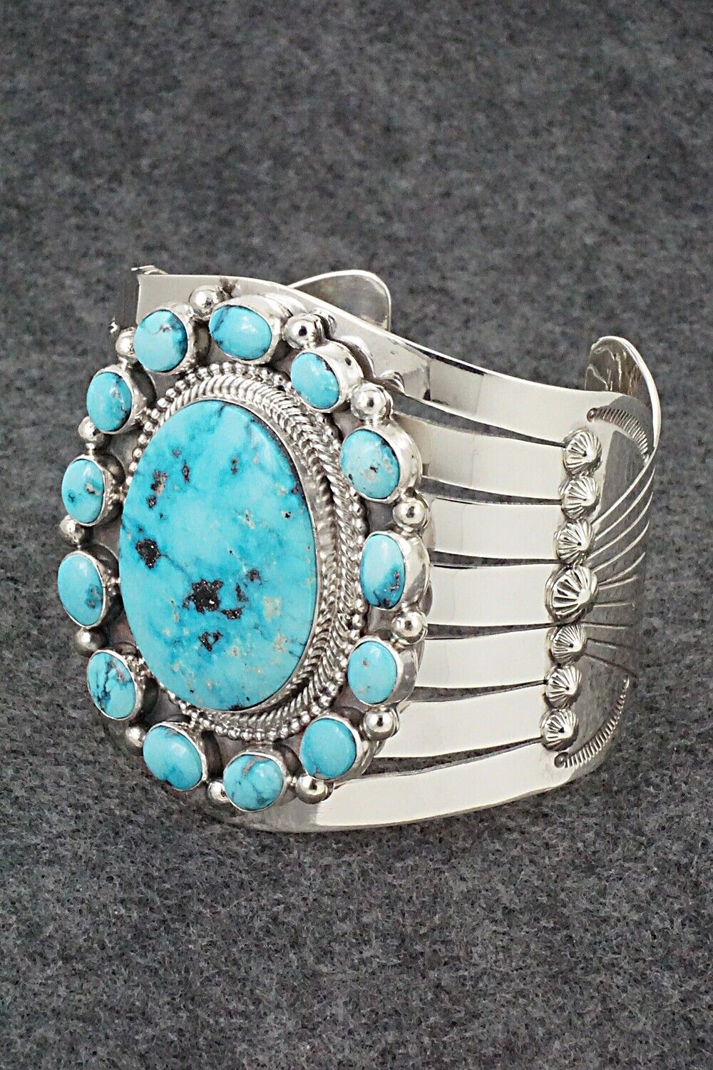 Turquoise and Sterling Silver Bracelet - Tom Lewis