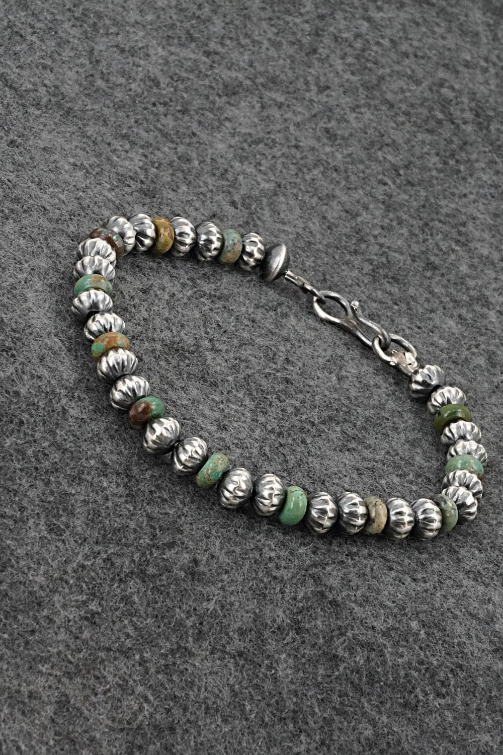 Turquoise & Sterling Silver Navajo Pearl Bracelet - Tonisha Haley