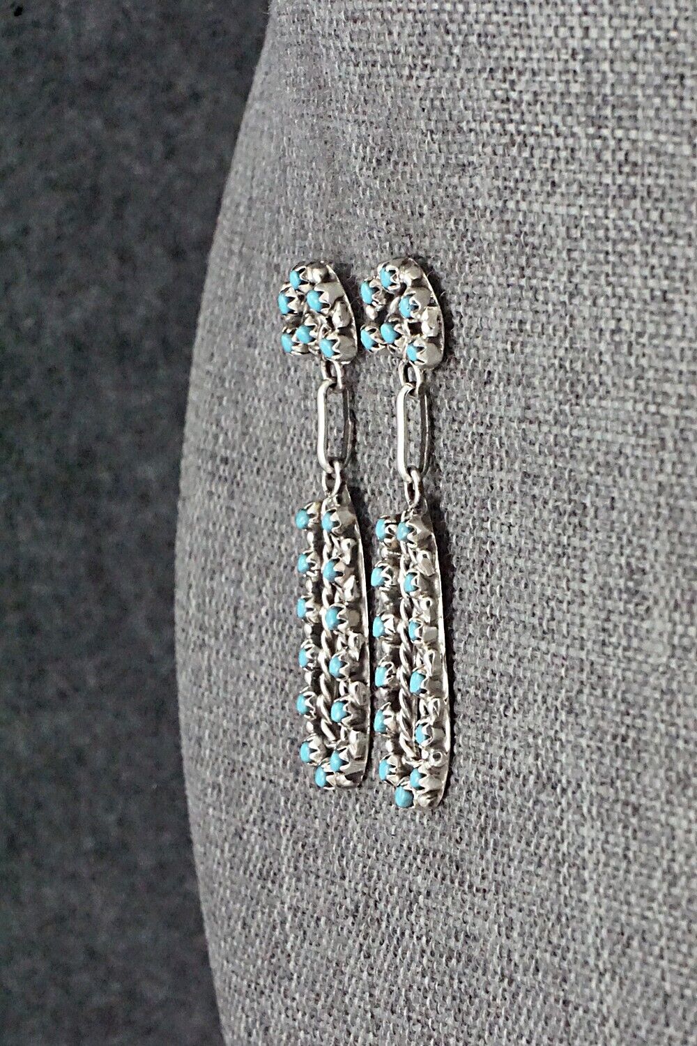 Turquoise & Sterling Silver Earrings - Randy Hooee