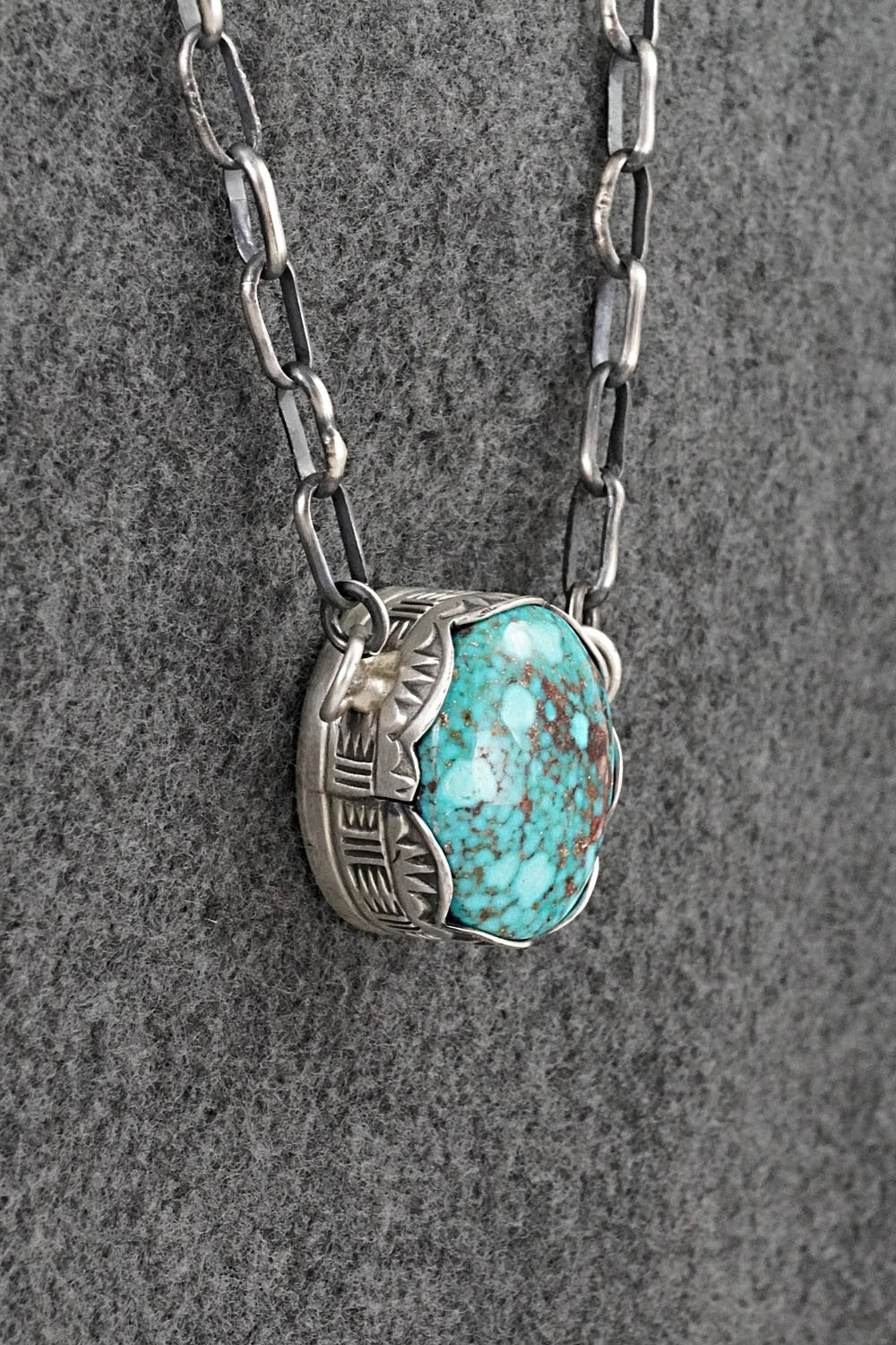 Turquoise & Sterling Silver Necklace - Paul Livingston