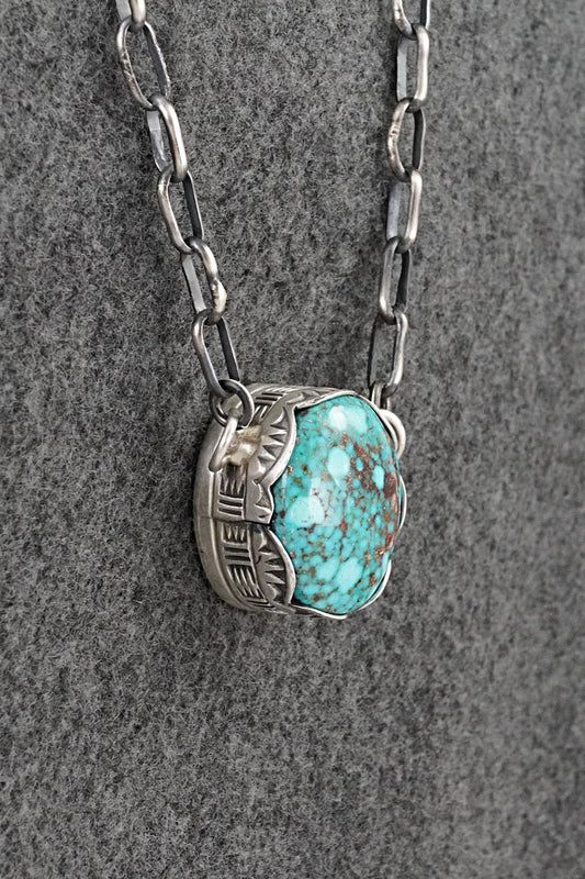 Turquoise & Sterling Silver Necklace - Paul Livingston