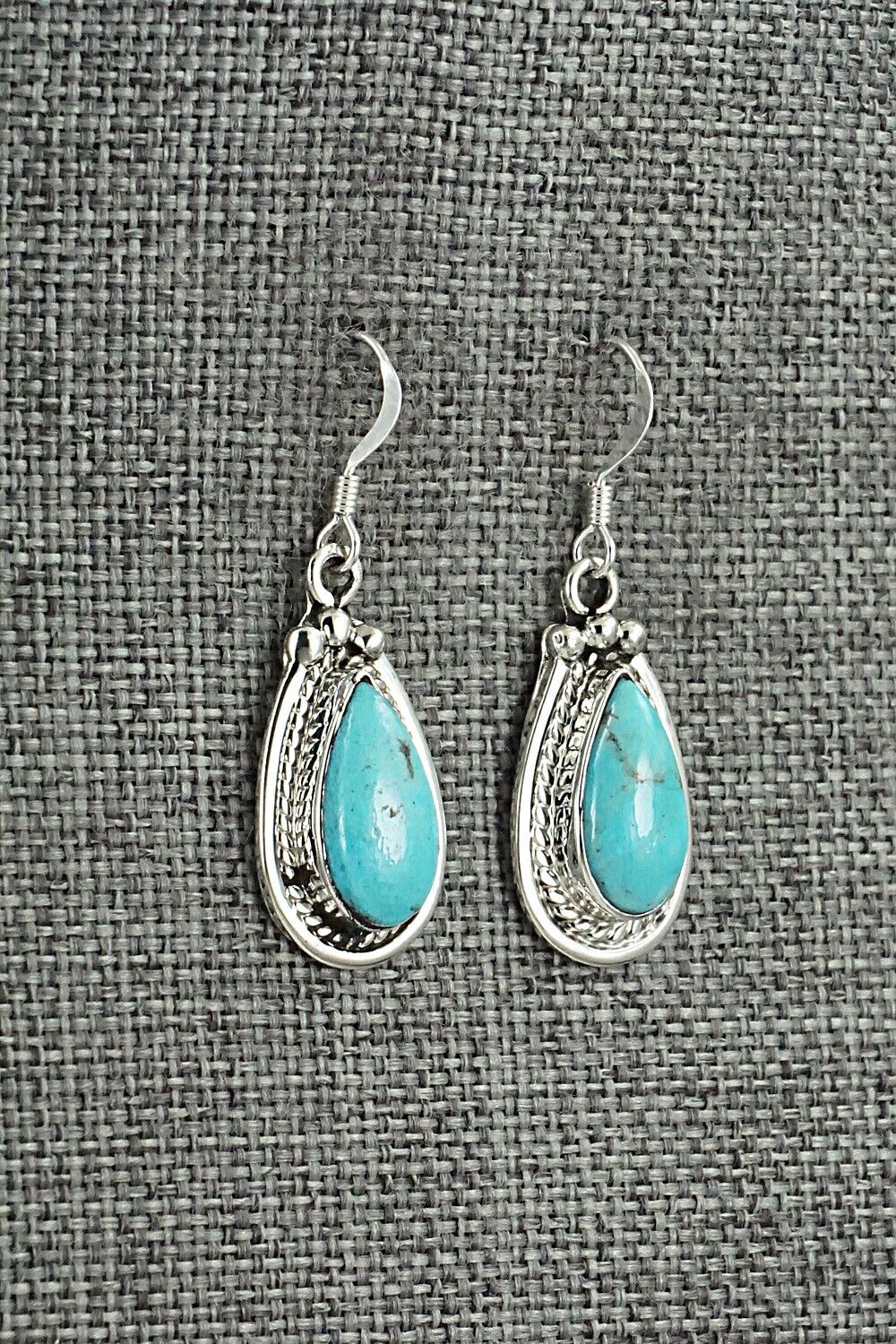 Turquoise & Sterling Silver Earrings - Verley Betone