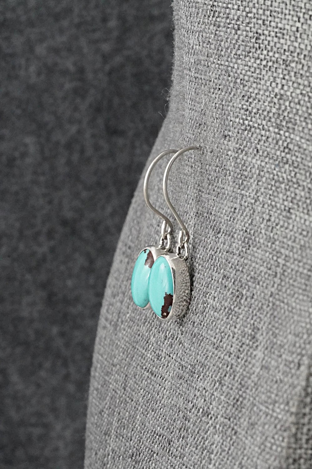 Turquoise & Sterling Silver Earrings - Eugene Gruber