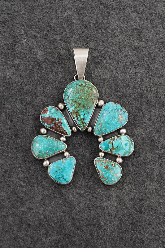 Turquoise & Sterling Silver Pendant - Darrin Livingston