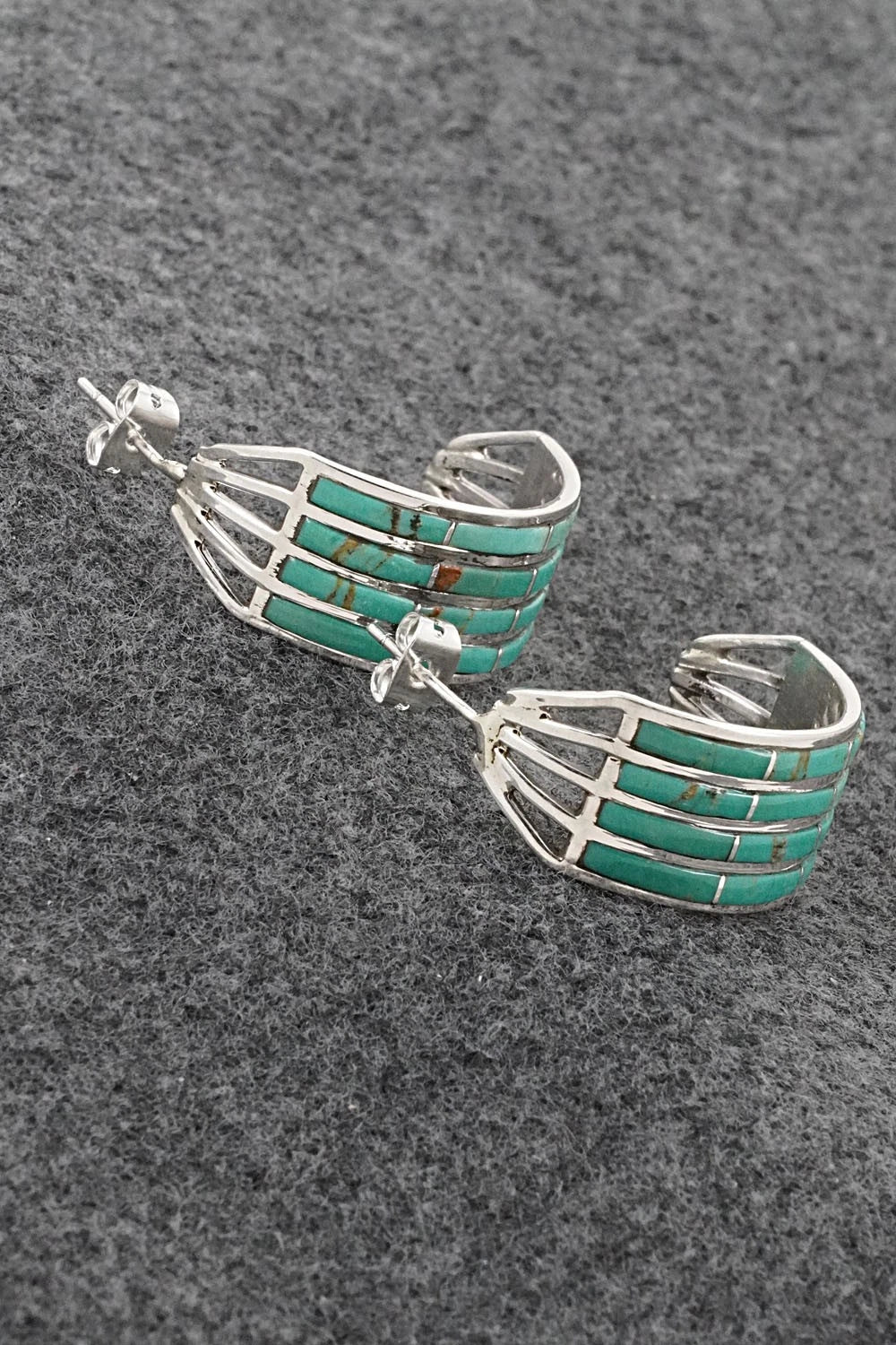 Turquoise & Sterling Silver Earrings - Andrew Enrico