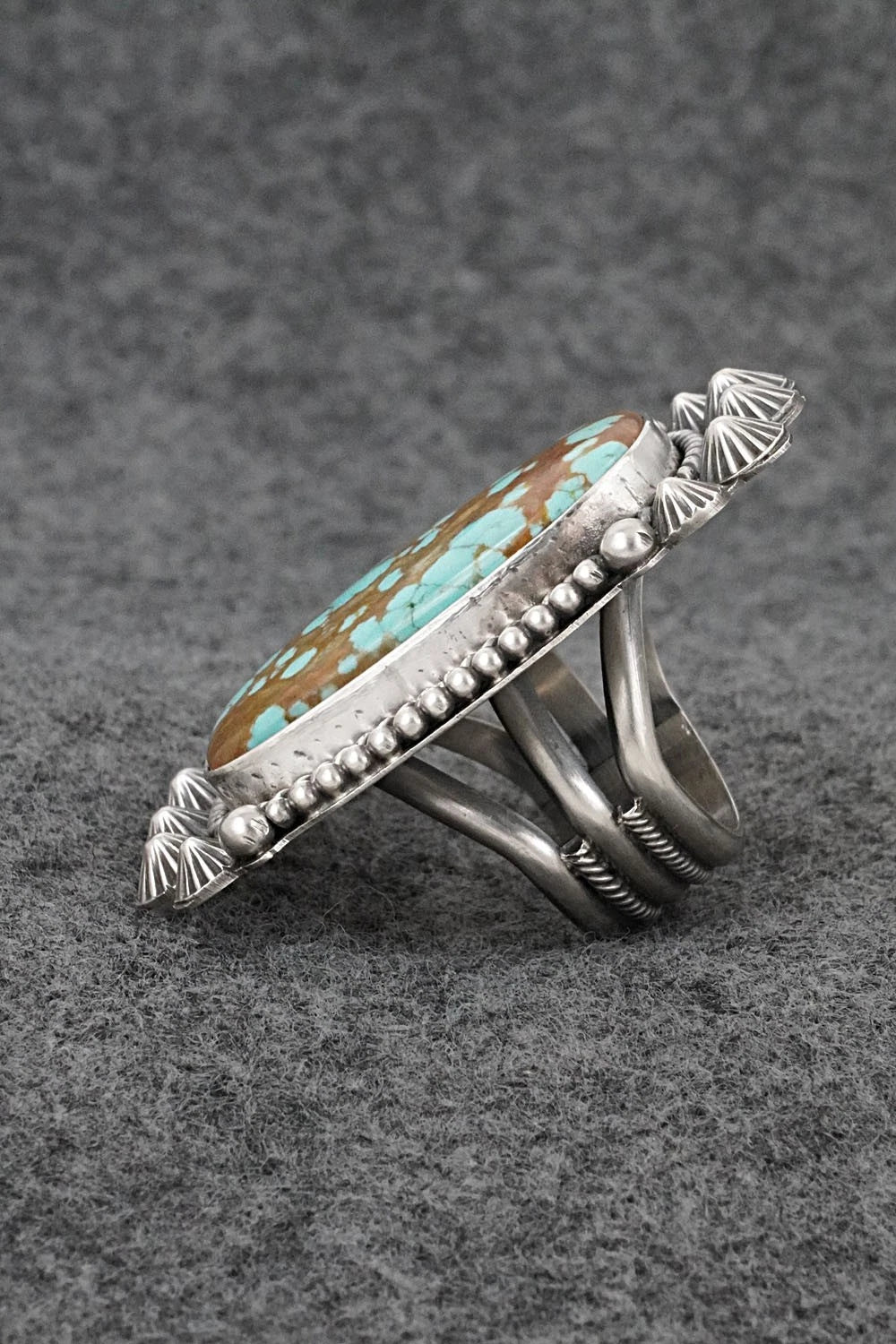 Turquoise & Sterling Silver Ring - Michael Calladitto - Size 7.5