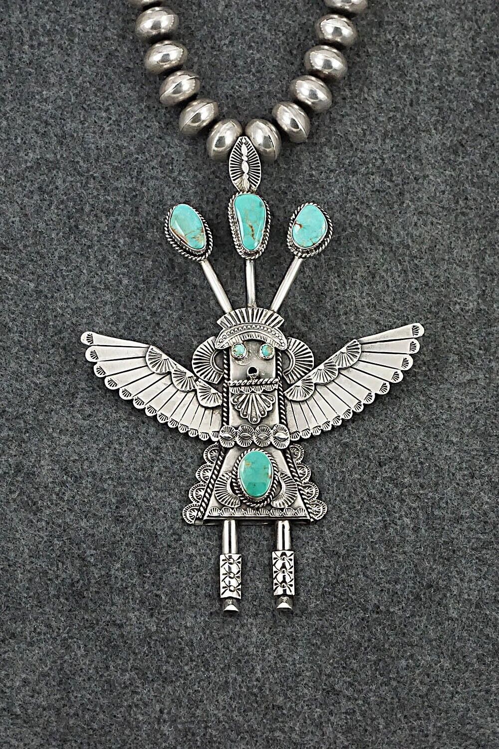 Turquoise & Sterling Silver Necklace - Garrett Hale