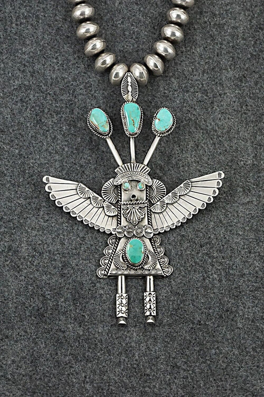 Turquoise & Sterling Silver Necklace - Garrett Hale