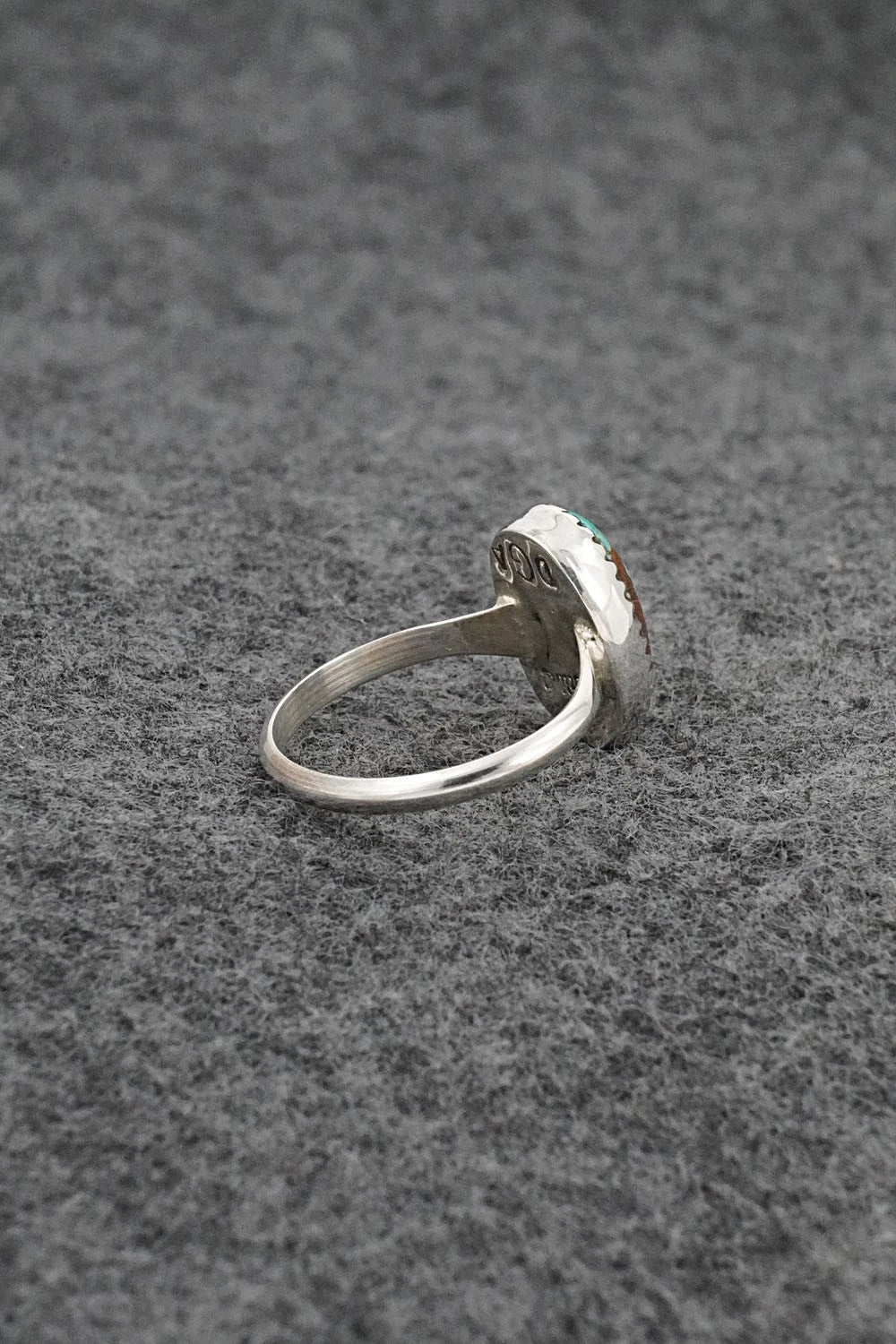 Turquoise & Sterling Silver Ring - Darius Arviso - Size 7.25