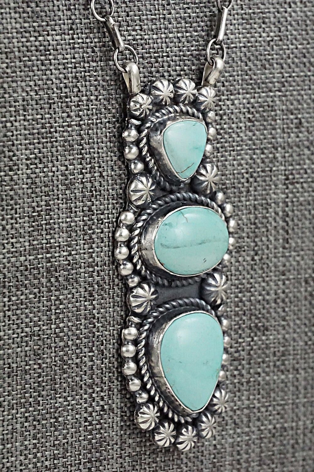 Turquoise & Sterling Silver Necklace - Jeff James