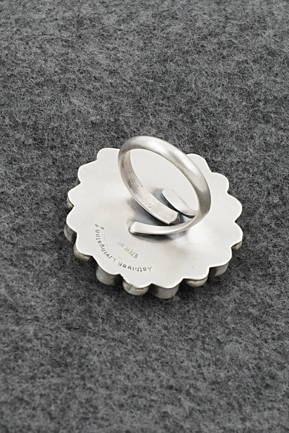 Turquoise & Sterling Silver Ring - Kathleen Livingston - Size Adjustable