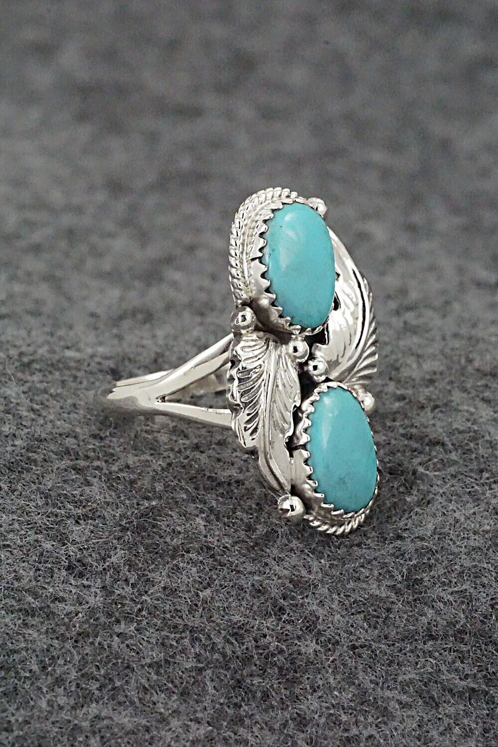 Turquoise & Sterling Silver Ring - Jerryson Henio - Size 9.25