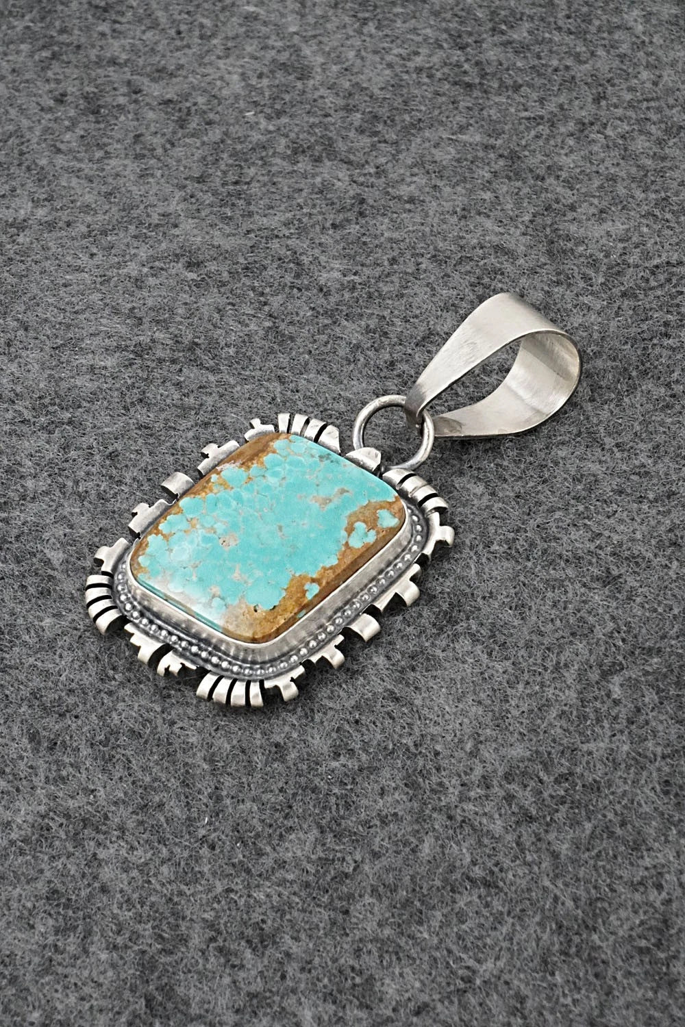 Turquoise & Sterling Silver Pendant - Randy Billy