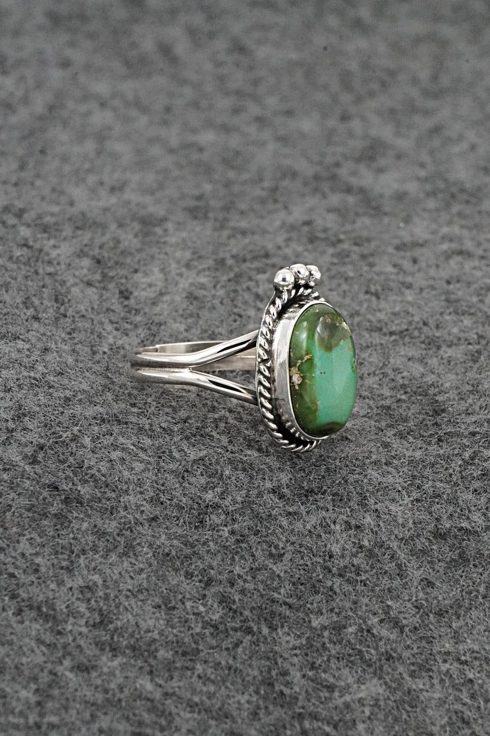 Turquoise & Sterling Silver Ring - Rosemary Saunders - Size 8