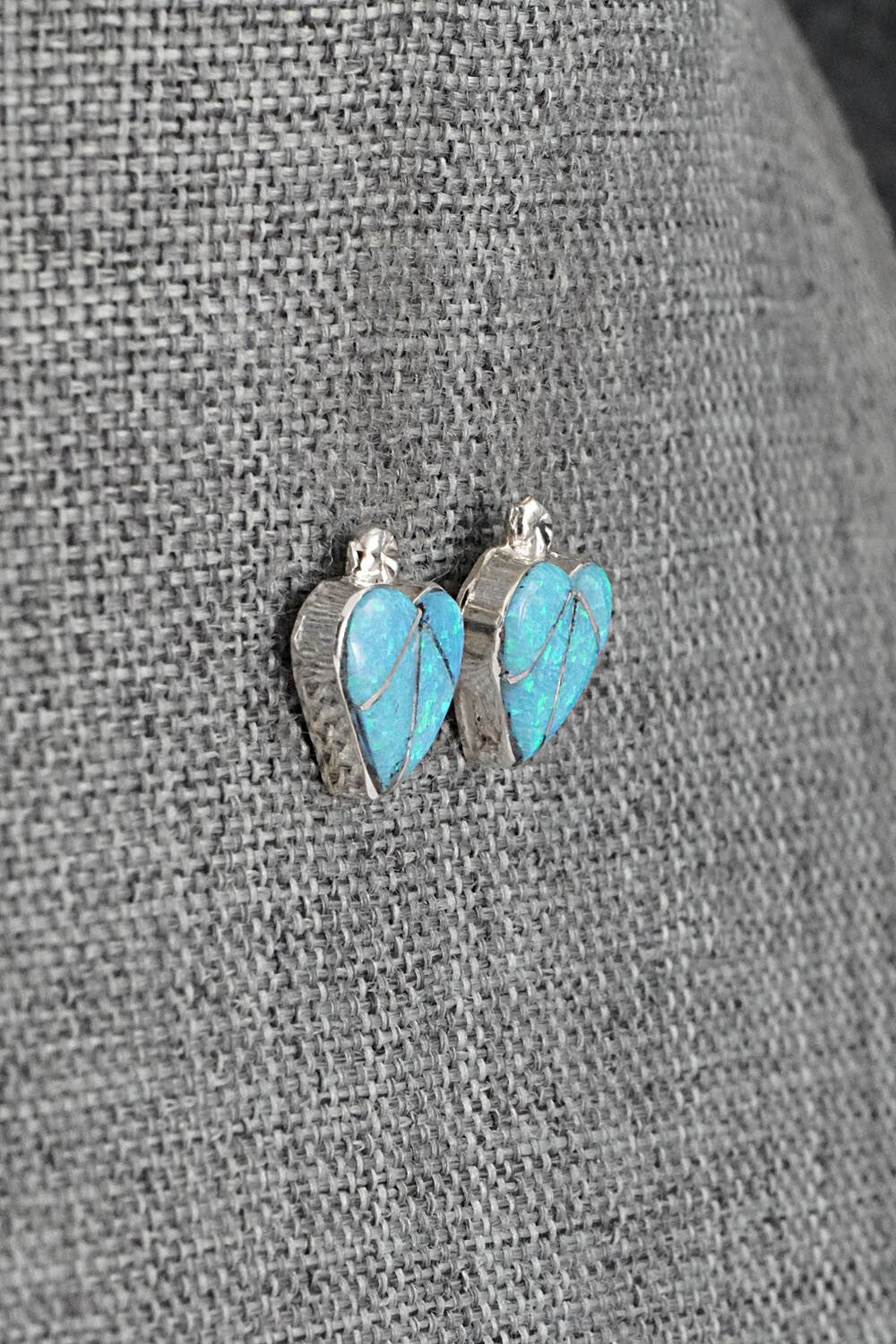Opalite Inlay & Sterling Silver Earrings - Ola Eriacho