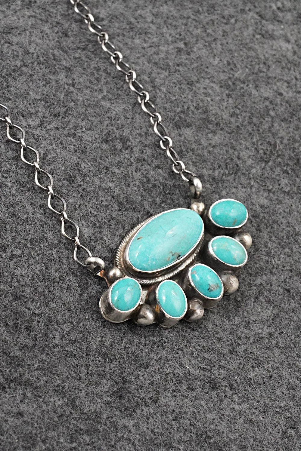 Turquoise & Sterling Silver Necklace - Kathleen Livingston