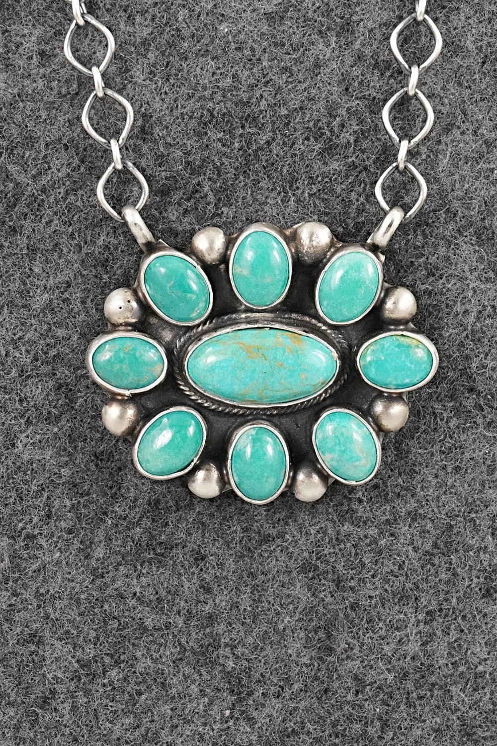 Turquoise & Sterling Silver Necklace - Kathleen Livingston
