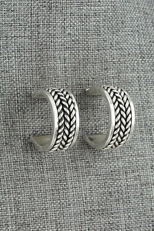 Sterling Silver Hoop Earrings - Tom Hawk