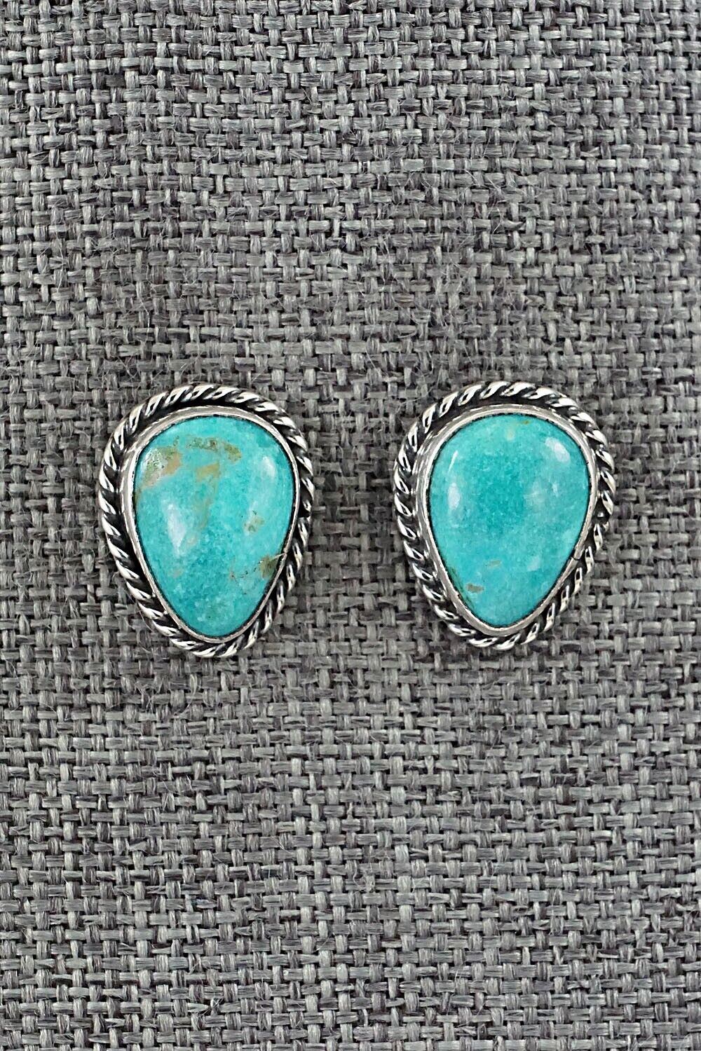 Turquoise & Sterling Silver Earrings - Marco Begaye