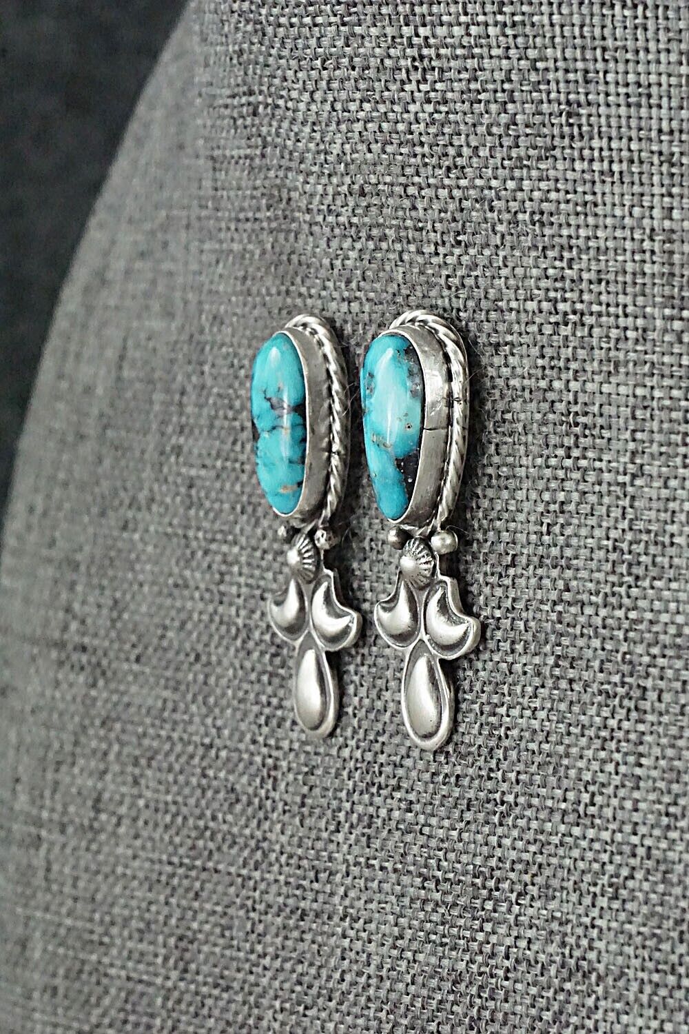 Turquoise & Sterling Silver Squash Blossom Set - Adrienne Gordon