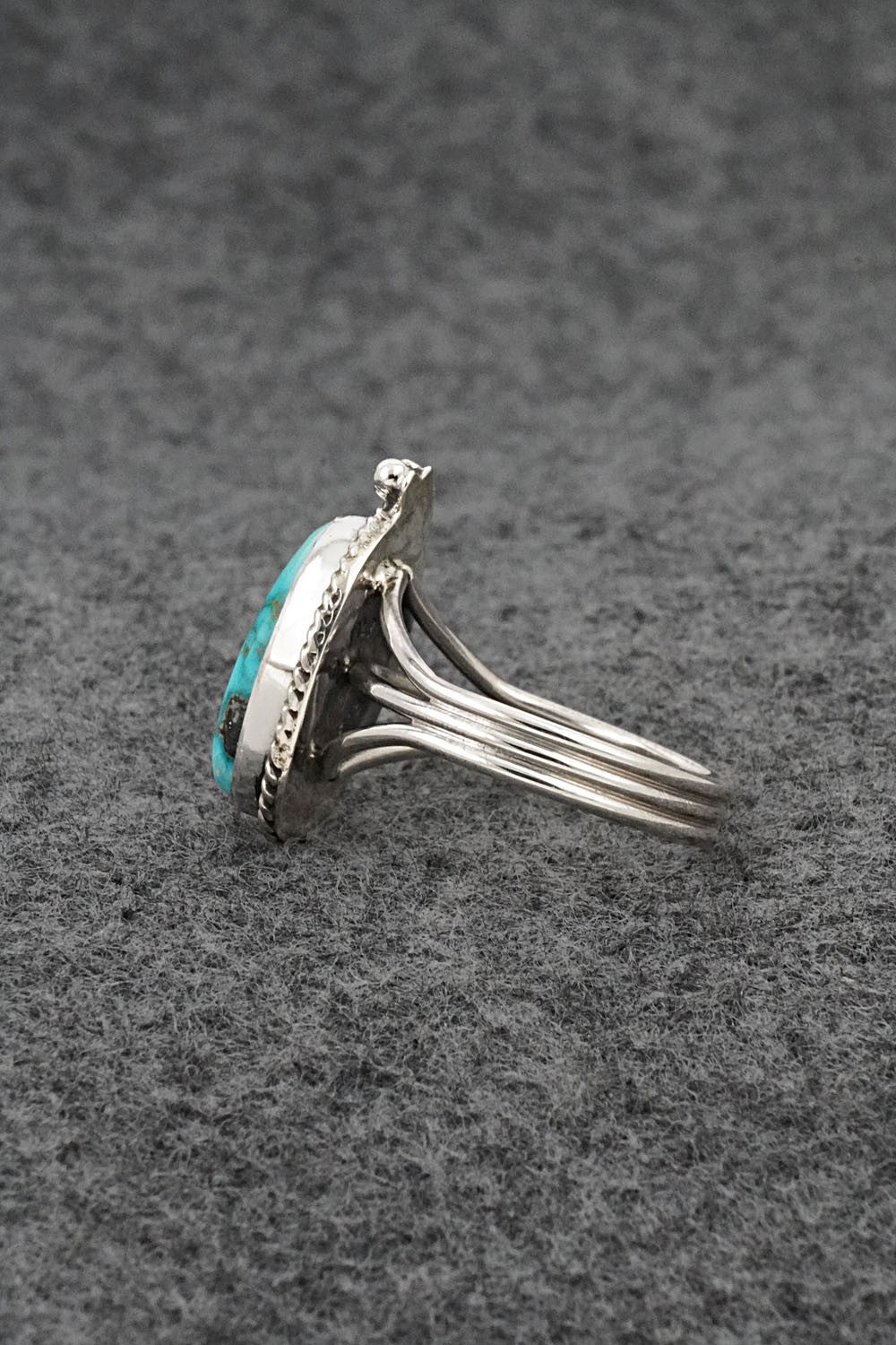 Turquoise & Sterling Silver Ring - Rena Begay - Size 8.5