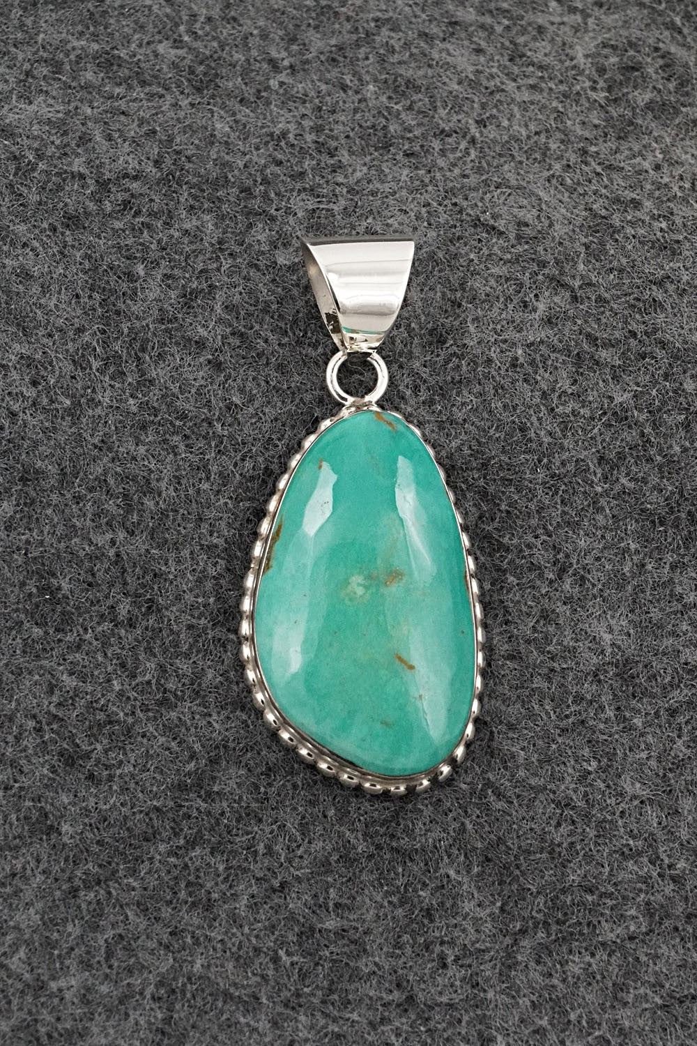 Turquoise & Sterling Silver Pendant - Larry Castillo