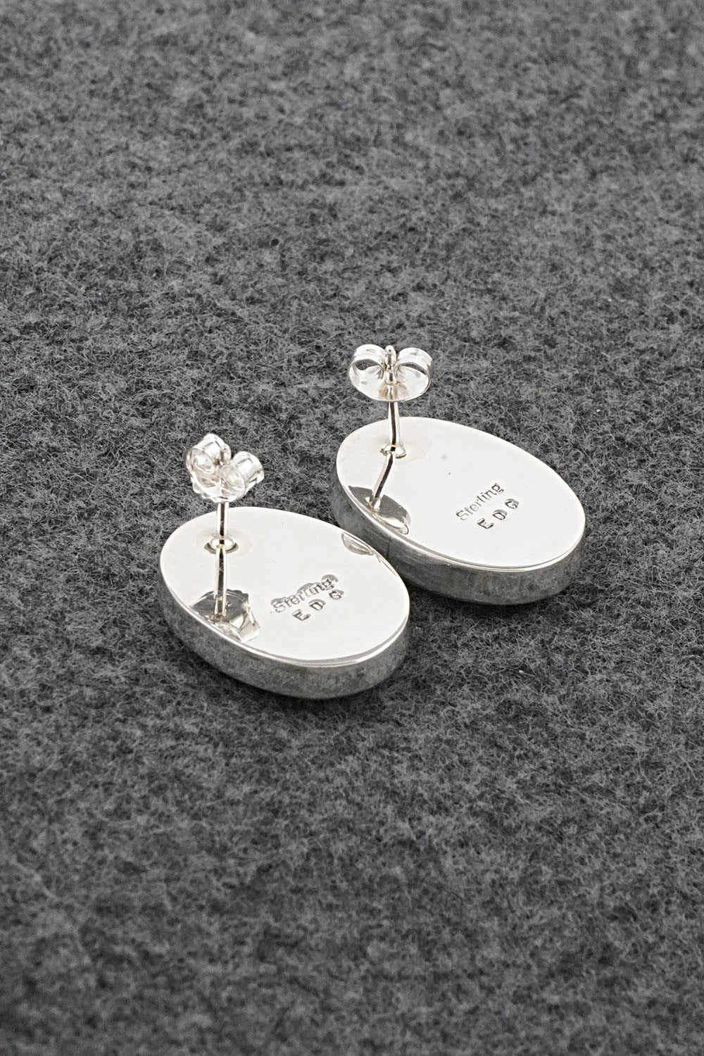 Turquoise & Sterling Silver Earrings - Eugene Gruber