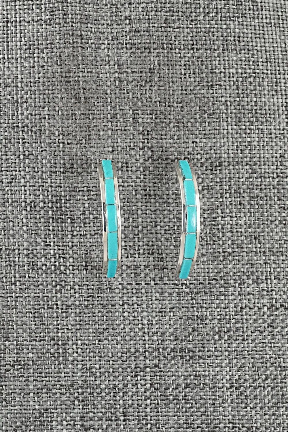 Turquoise & Sterling Silver Earrings - Nathaniel Johnson