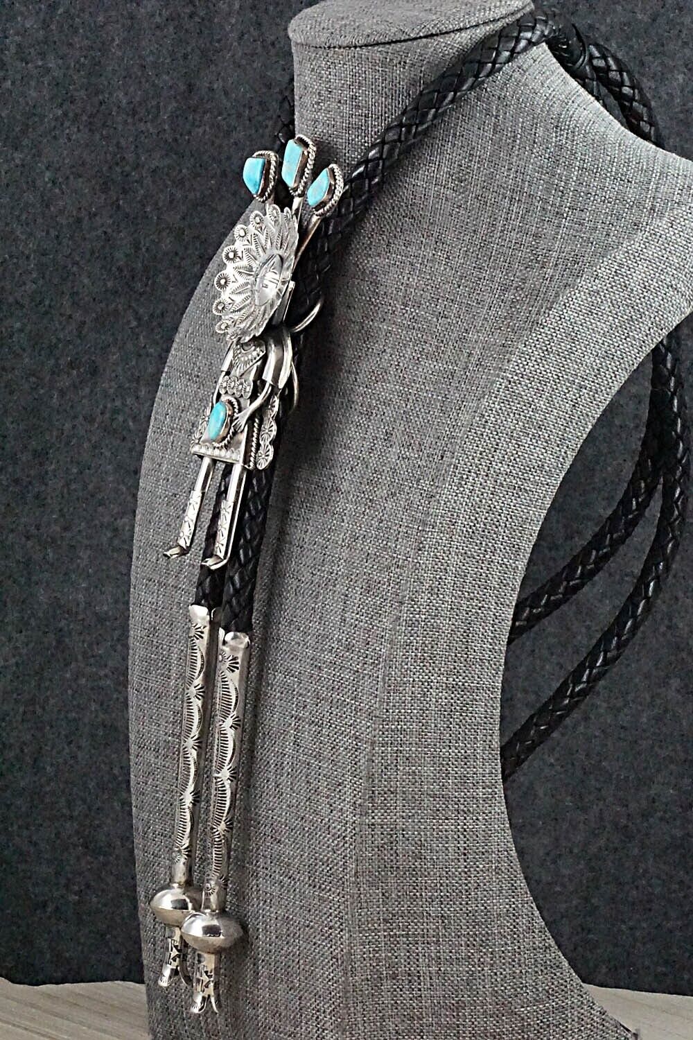 Turquoise & Sterling Silver Bolo Tie - Garrett Hale