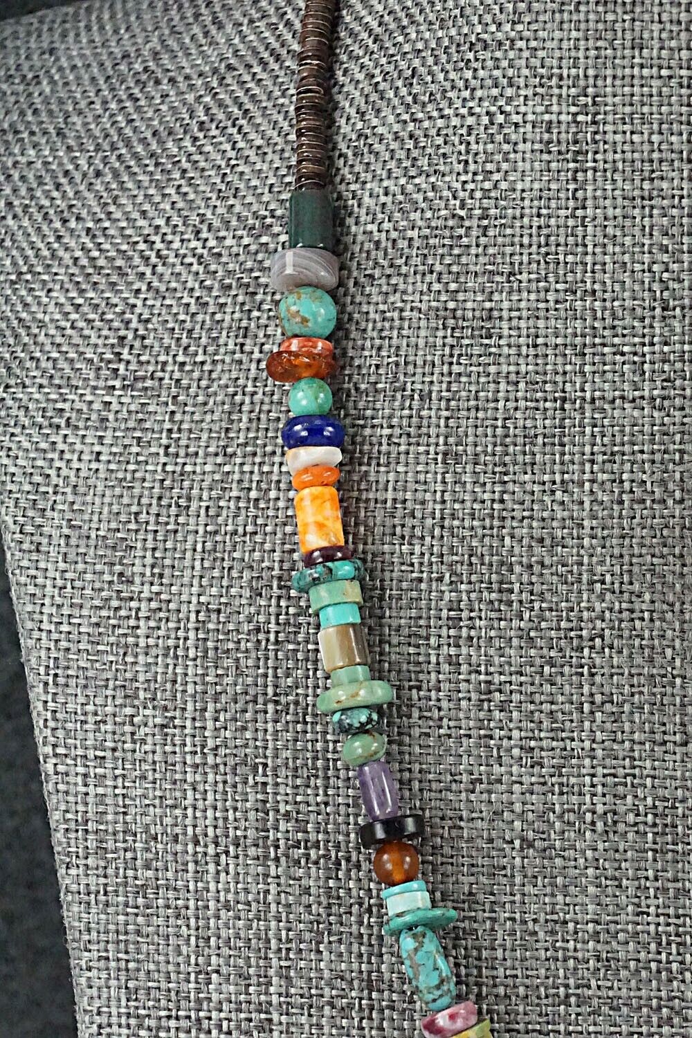 Multi-Stone and Sterling Silver Necklace - Helen Tsosie