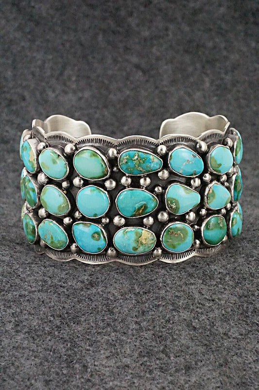 Turquoise & Sterling Silver Bracelet - Tom Lewis
