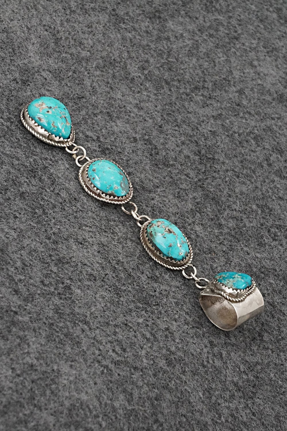 Turquoise & Sterling Silver Pendant - Ernest Hawthorne