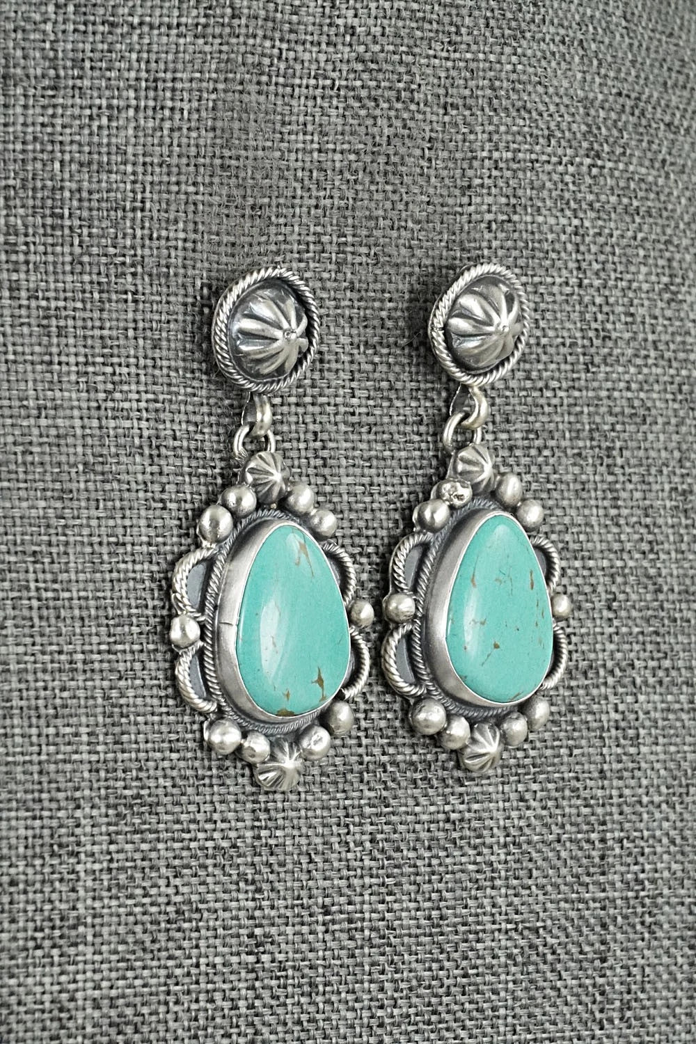 Turquoise & Sterling Silver Earrings - Darrin Livingston
