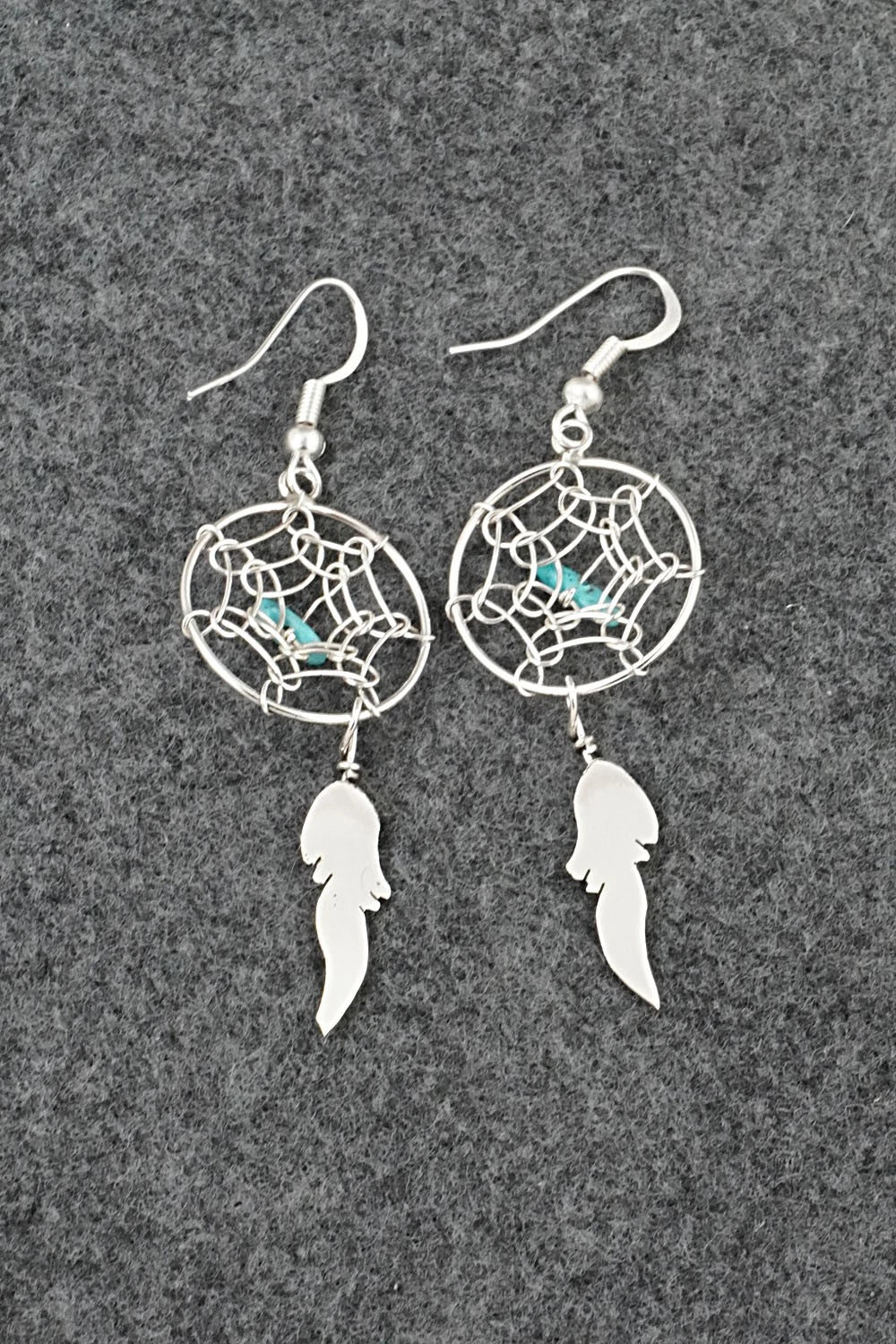 Turquoise & Sterling Silver Earrings - Lorenzo Arviso