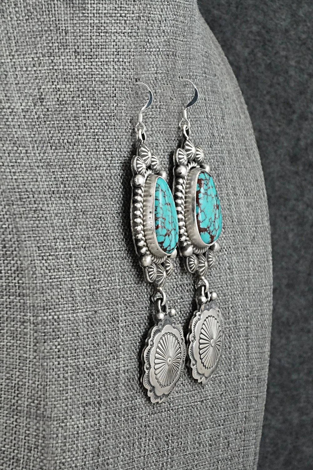 Turquoise & Sterling Silver Earrings - Michael Calladitto