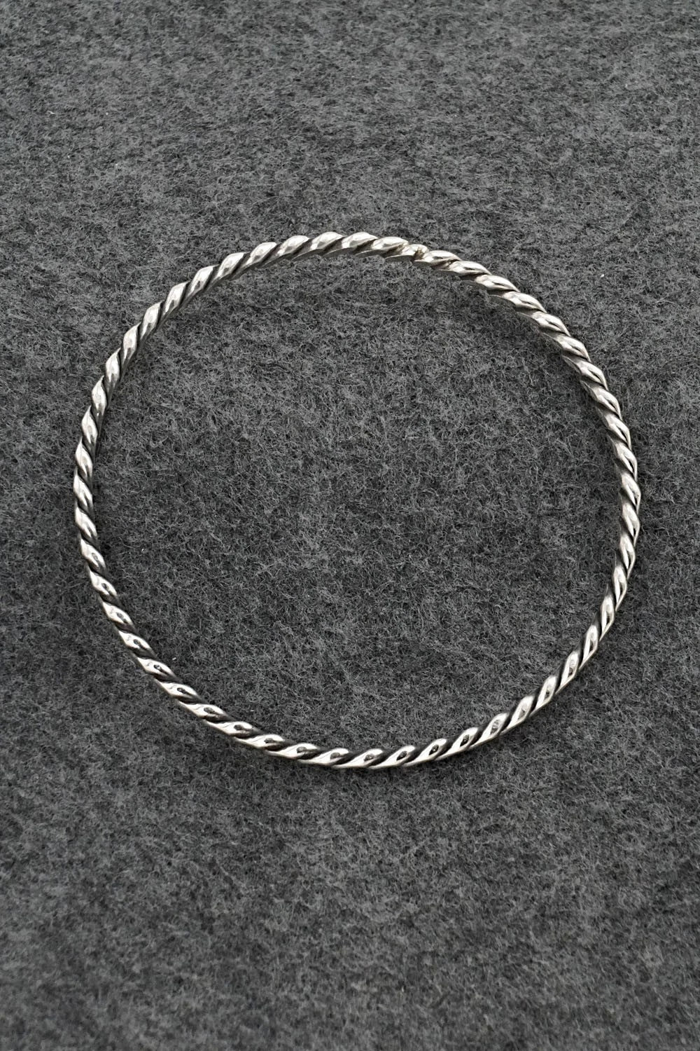 Sterling Silver Bangle Bracelet - Elaine Tahe