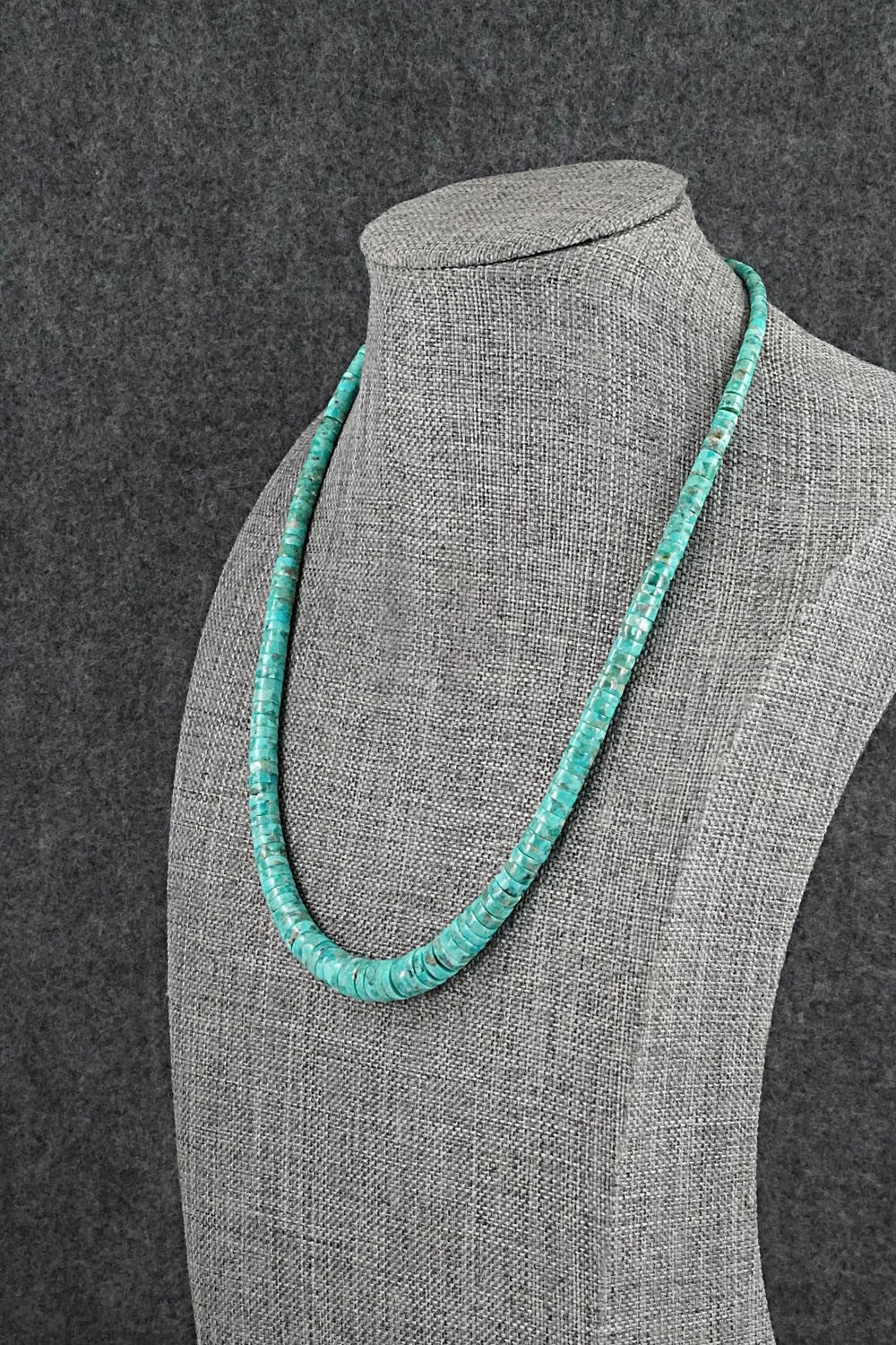 Turquoise & Sterling Silver Necklace 18" - Doreen Jake