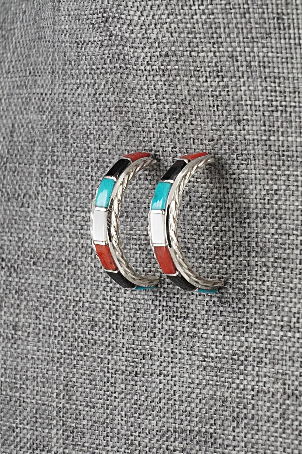 Multi-Stone & Sterling Silver Earrings - Malcolm Chavez