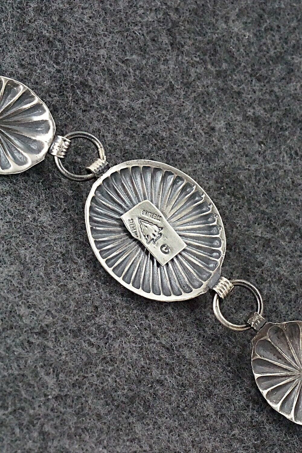 Coral and Sterling Silver Link Bracelet - Andrew Gordon