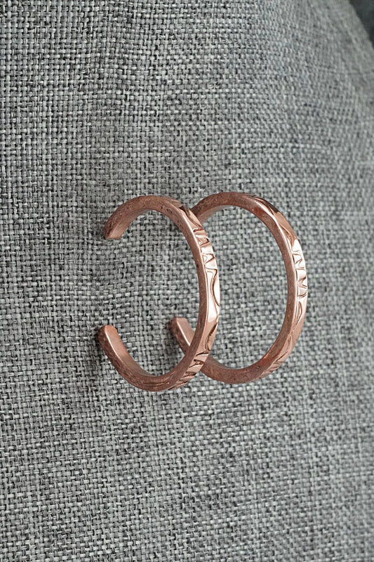Copper Hoop Earrings - Elaine Tahe