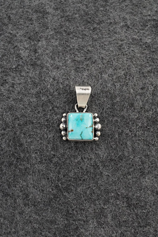 Turquoise & Sterling Silver Pendant - Eugene Gruber