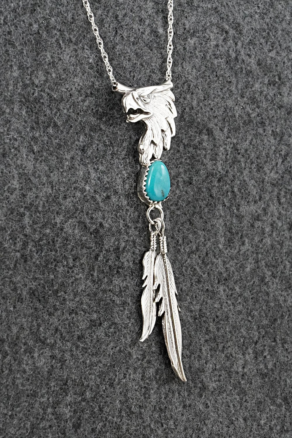 Turquoise & Sterling Silver Necklace - Genevieve Francisco