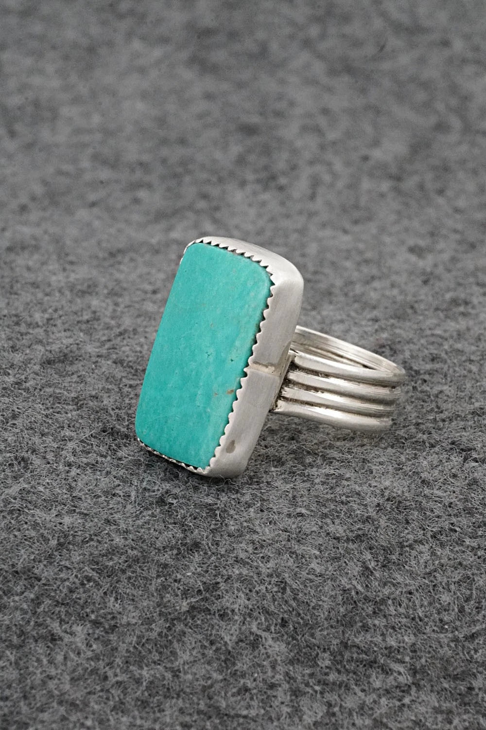 Turquoise & Sterling Silver Ring - Priscilla Reeder - Size 9.5