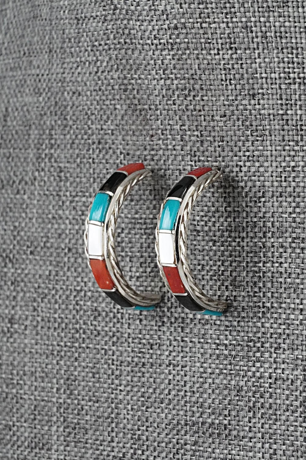 Multi-Stone & Sterling Silver Earrings - Malcolm Chavez