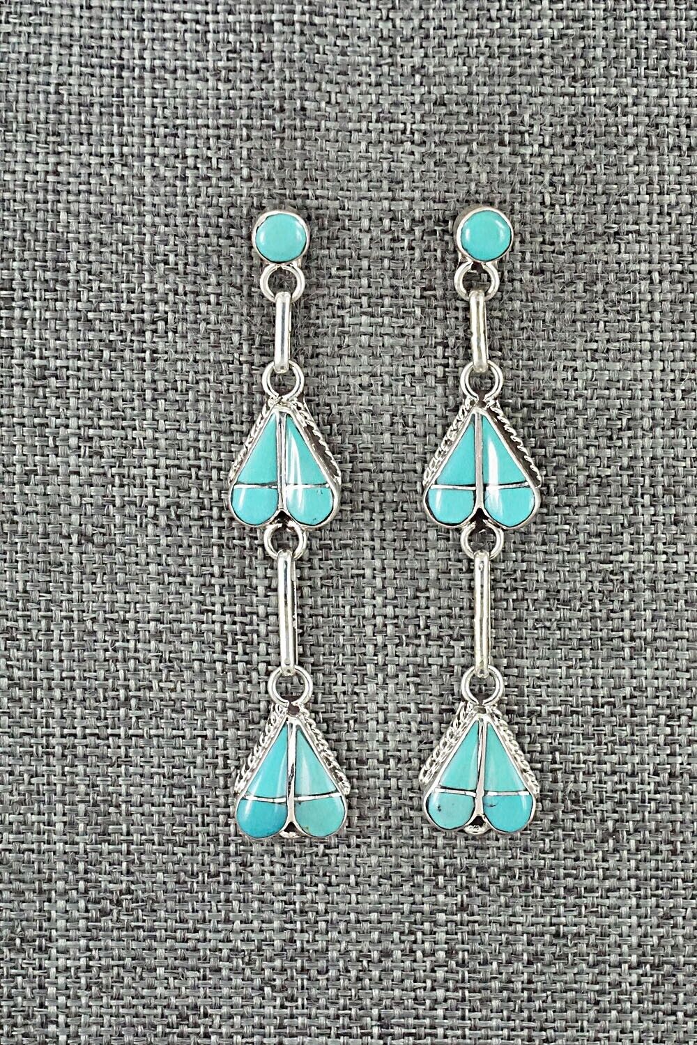 Turquoise and Sterling Silver Earrings - Velda Nastacio