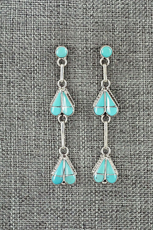 Turquoise and Sterling Silver Earrings - Velda Nastacio