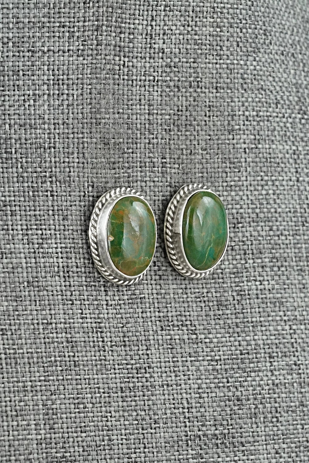 Turquoise & Sterling Silver Earrings - Rosemary Saunders